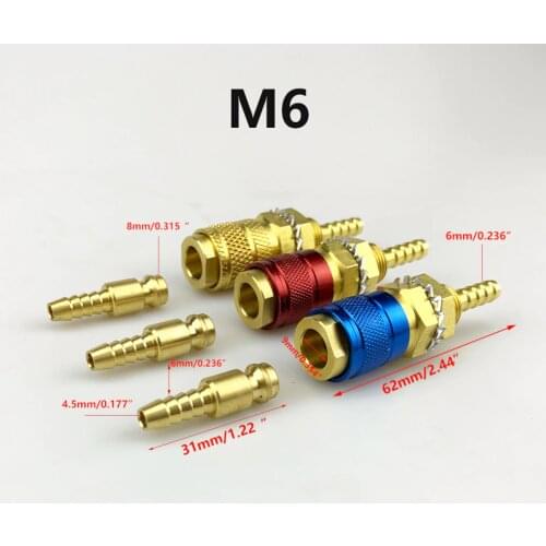 Water Cooled Gas Adapter Quick Connector Fitting For TIG Welding Torch or MIG Welding Torch Plug
