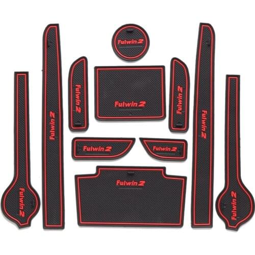 Car Anti-Dirty Pad Door Groove Gate Slot Cup Armrest Storage Pad Anti-Slip Mat For Chery Fulwin 2 2010