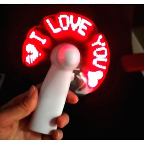 Halloween Decoration Christmas Light LED 3D Creative Hand-held Flashing Word Electronic Projection Fan Rotating Lamp Child Gifts
