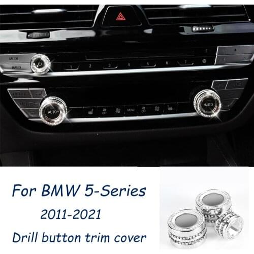 BMW 5 Series E39 E60 F10 G30 air conditioner knob audio volume control button round drill decorative ring cover