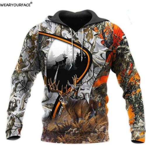 Deer Animals 3D All Over Print Crewneck Hoodies Sweatshirts Zipper Shorts Outdoor Vocation Sport Streetwear Unisex Clothing