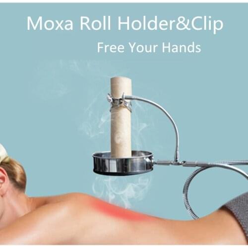 Moxa Rolls Clip Holder Smokeless Moxa Roll Stick Moxibustion Roller Chinese Traditional Burner Massage Device