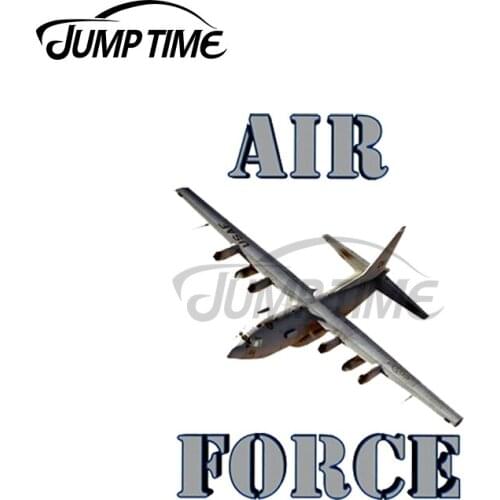 Jump Time 13x9cm For Air Force C-130 Plane Personality Stickers Vinyl Car Sticker Car Accessories Refrigerator Decals Waterproof