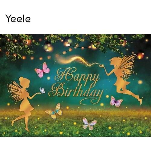 Yeele Dreamy Butterfly Elf Light Bokeh Baby Birthday Photography Backdrop Photographic Decoration Backgrounds For Photo Studio