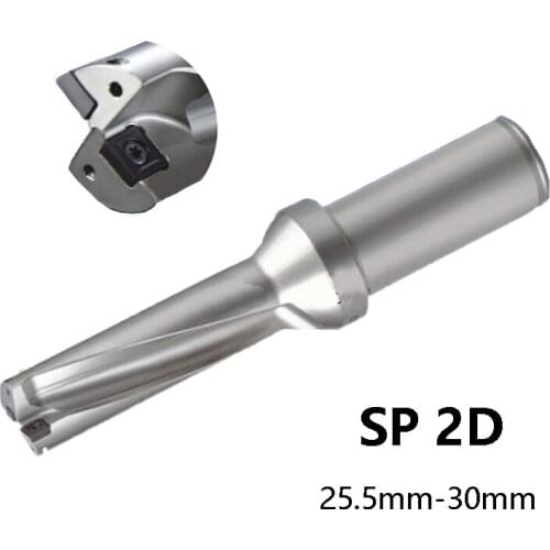 BEYOND Factory Outlet 2D SP Type 25.5mm-30mm U Drill Indexable Drill Bit use Carbide Inserts SPMG Shallow Hole CNC C32 SP09 SP07
