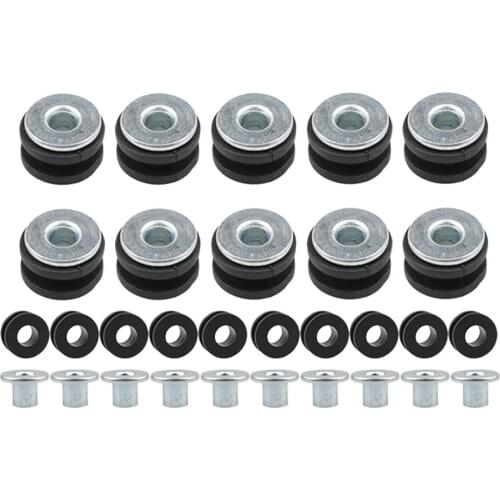 10/20/30pcs Motorcycle Rubber Grommets Bolt Assortment Kits For Honda Yamaha Suzuki Fairing Bolts Pressure Relief Cushion Kit