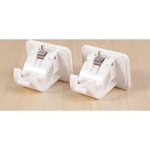 2/4/6pcs Nail-free Adjustable Rod Bracket Holders Self-adhesive Wall Mount Curtain Pole Wall Brackets for Home Bathroom Home Acc