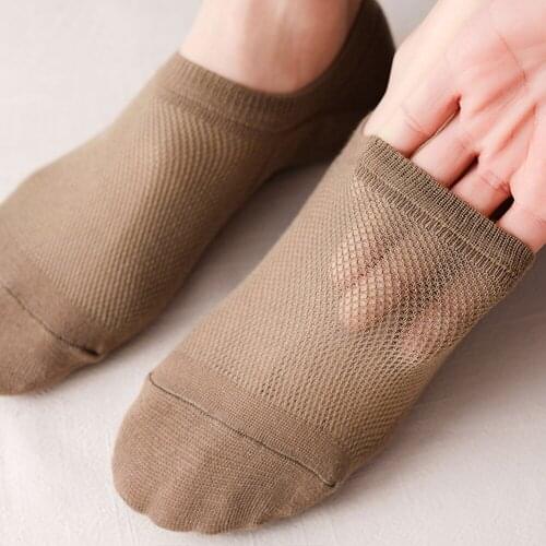 3 Pairs/Lot New Fashion Mens Socks Mesh Breathable Comfortable Cotton Short Socks Male Solid Color Versatile Daily Boat Socks