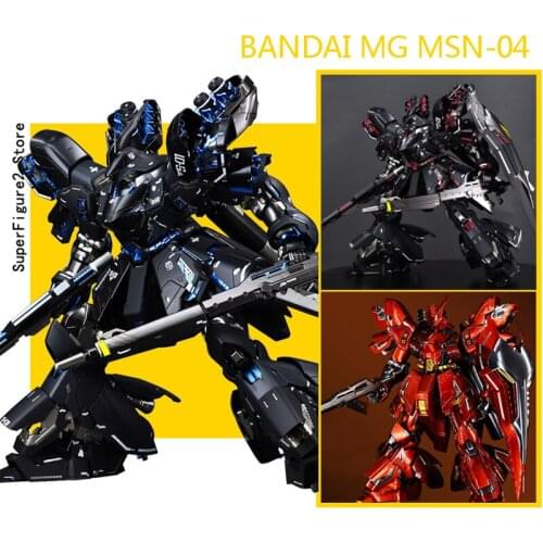 B A N D A I metal color MSN-04 1:100 KA Ver. GUN DAM MOBILE SUIT Assembly model Action Figure Toys