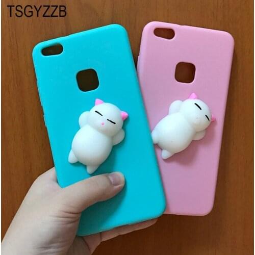 Candy TPU Cover For Huawei Honor 8 Lite P9/P8 Lite 2017 Cute Soft Silicone 3D Squishy Cat Fundas Phone Case For Huawei P10 Lite