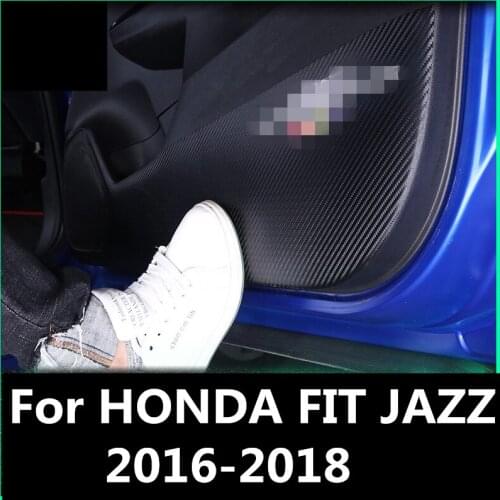 For HONDA FIT JAZZ 2016-18 Car-Styling Protector Side Edge Protected Anti-kick Door Mats Cover case decoration Auto Accessories