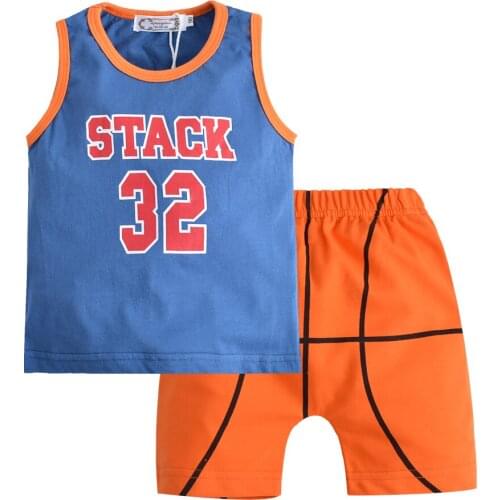 2018 Summer Children Kids Clothes Sports Wear Sets Sleeveless T-Shirt Pants 2pcs Sets Boys Outfits Kids Sportswear For 1-5T