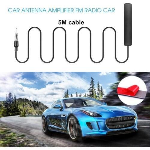 Mini 5M Car Antenna Stereo Radio FM Amplifier Booster Signal AMP enhance Antenna Auto Accessories Marine boat car vehicle