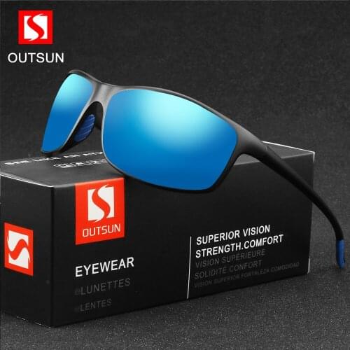 OUTSUN Brand Classic Polarized Sunglasses Men Driving TR90 Ultralight Sunglasses Mens Goggles UV400 Gafas oculos ciclismo 2020