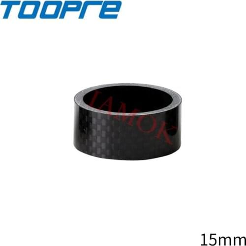 TOOPRE Bicycle Fork Carbon Fiber Washer Carbon-Fiber Iamok Ultra Light Black 3/5/10/15/20mm Headset Backing Ring Bike Parts