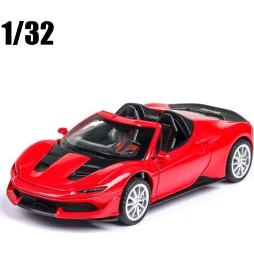 1:32 J50 Sport Convertible Car Diecast Alloy Car Model Hood Metal High Simulation Car Lights Toys Vehicles For Kids Gifts