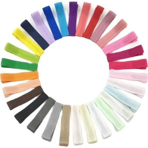 1.8" DIY Hair Accessory Clips kids Girl Ribbon Hair Bows Clip Ribbon Lined Alligator Hair Clips 100 pieces/lot