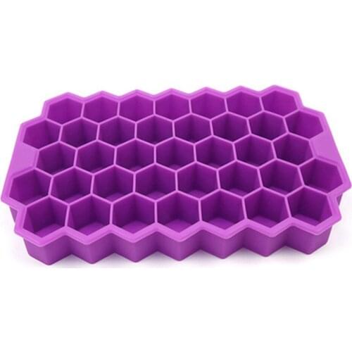1*Ice Cube Tray Mould 20.5*12*2.5cm Stackable Easy Release Flexible Ice Cube Molds 37 Cubes Per Tray
