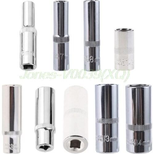 1Pc 1/4 Hex Ratchets Extension Sleeve Bar Socket Adapter Drive Socket Wrench Spanner Converter Tool 6-14MM Universal Joint