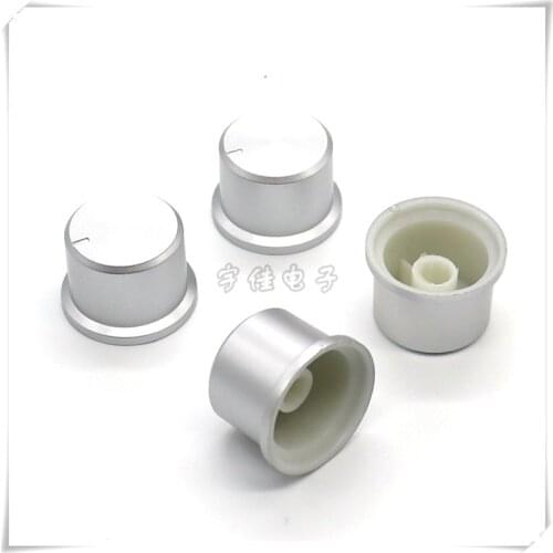 10 Piece 24.5 * 17MM silver plastic sandblasting knob cap volume adjustment cap potentiometer knob flower shaft 6mm