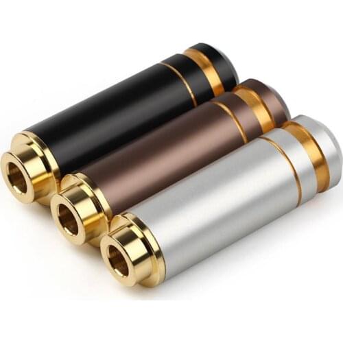 5pcs Hifi 4.4mm Jack Balanced Headphone Plug Audio Connectors 4 Pole Copper Gold Speaker Wire Connector Earphone Adapter DIY