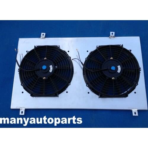 Aluminum Radiator Shroud + Thermo Fan for Nissan Y60 PATROL GQ 4.2L petrol 87-97 88 89 90 91 92 93 94 95 96 97