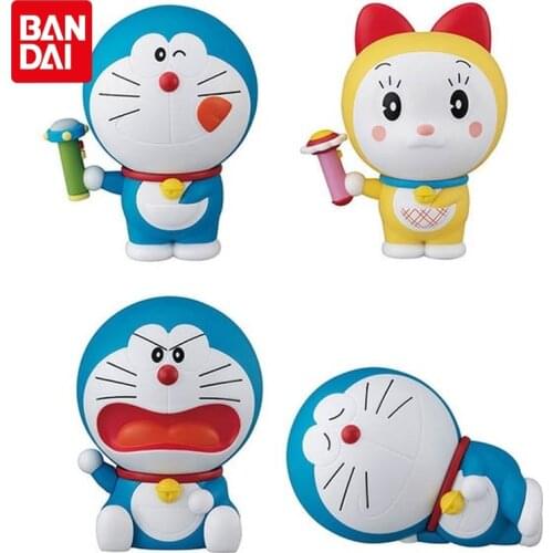 Bandai Genuine Gashapon Toys Cute Anime Figures Doraemon Shellless Modeling doll 3 Dorami Action Figure Gacha Toys