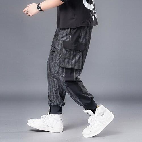 Pants 7xl-2XL 2021 New Hip Hop Joggers Cargo Pants Men Harem Pants Multi-Pocket Ribbons Man Sweatpants Streetwear Casual Mens