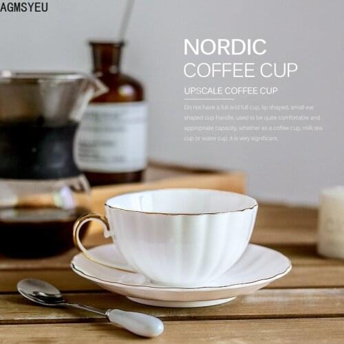 AGMSYEU Simple Pumpkin Cup Bone Ceramic Hand-painted Phnom Penh Coffee Cup Black Tea Cup Afternoon Flower Tea Cup