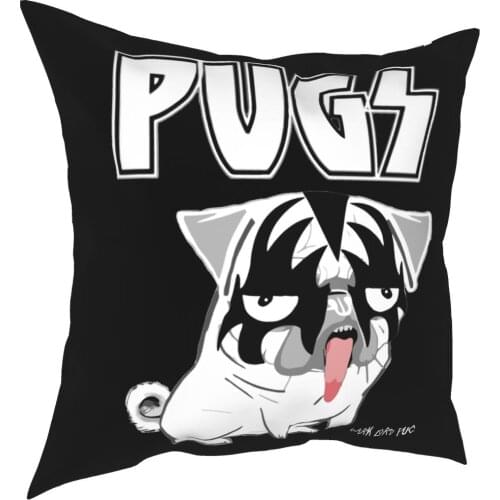 Pug Life Dog LICKS Pillowcase Soft Polyester Cushion Cover Gift Pillow Case Cover Home Zippered 18