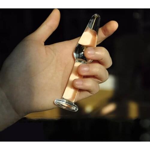 Crystal Anal Dildo Pyrex Glass Butt Plug Fake Male Penis Dick Female Masturbator Glass Dick Anal Sex Toys For Women Men Gay 18