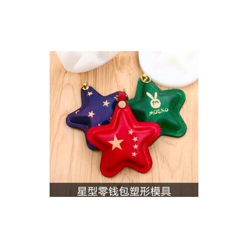 Leather craft template coin case big 10cm star modeling fixed plastic nylon mould leather punches tool set deri el aletleri