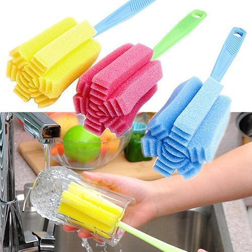 HOT SALES!!!New Arrival Kitchen Cleaning Tool Sponge Brush for Wineglass Bottle Coffe Tea Glass Cup Wholesale Dropshipping