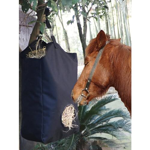 Horse Hay Bag Slow Feed Bag Waterproof Oxford Cloth Large Feeder Bag Full Day Feeding Horse Equipment Farm Equestrian Supplies
