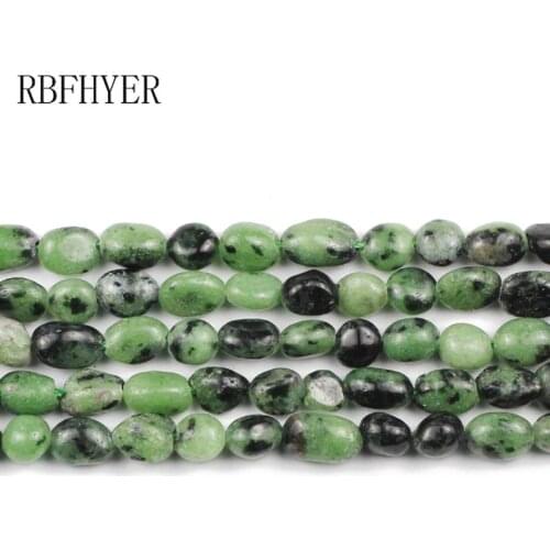 Natural Rubyy Zoisite Irregular Gravel beads 4mm~6mm Charm Loose Spacer Beads DIY Jewelry bracelet making Accessories Findings