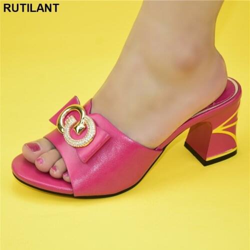 New Arrival African Shoes Without Bag Set Comfortable Women Shoes for Parties Female High Heels Women Wedding Shoes with Metal