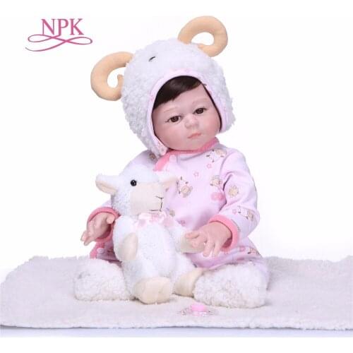 NPK Lifelike 50cm Newborn baby Can Bathe Full Silicone Vinyl Body Reborn Dolls Baby Princess Brinquedos