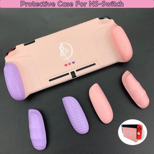 Wholesale For Nintendos Switch Console JoyCon Case One-piece Shell GripCase Protective Cover Shell with Replaceable Grips