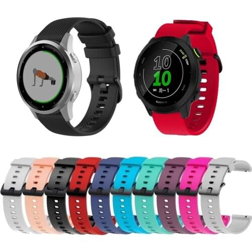 20mm Silicone Wrist Strap For Garmin Forerunner 158 245 645 Sport Bracelet For Garmin Venu Sq Smart Watch Bands Accessories New