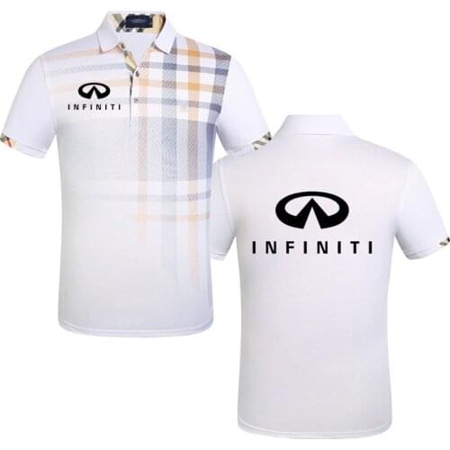 Business Polo Shirt Men Cotton Slim Shirt Infiniti car logo print High Quality Jerseys Men Polo Shirt Short Sleeve Summer Shirt