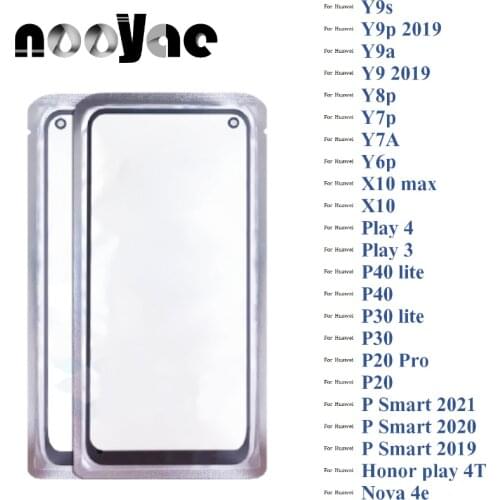 2 in 1 Digitizer LCD Sensor Glass + With OCA For Huawei Y9s Y9p Y9a Y9 Y8p Y7p Y7A Y6p Play 3 4 4T Pro Touch Screen Glass lens