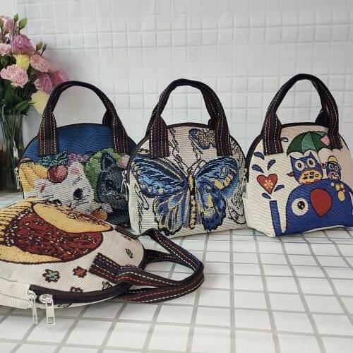 Womens Canvas Tote Bags Korean Students Shoulder Shopping Bag Owl Printing Shopper Bag Female Handbag for Girls