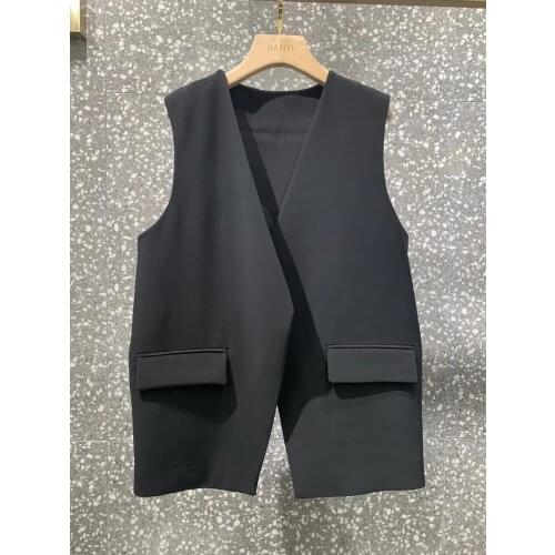 High 2021 New Ladies Quality Fashion Sleeveless V-neck Suit Vest 0306