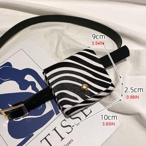 Women Girls PU Leather Fanny Pack Casual Waist Bag Classic Cell Phone Pocket 066C