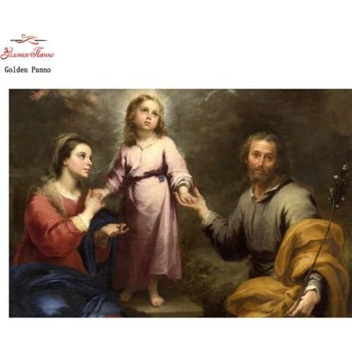 Golden panno Diamond Painting Full DIY Diamond Embroidery5D Parents child Diamond Religion Needlework mosaic completely drill