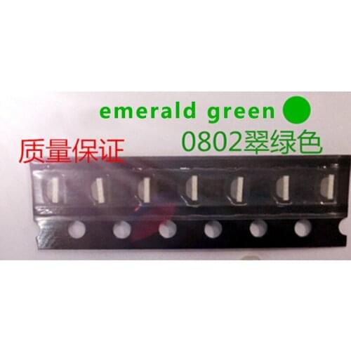100PCS/LOT 2012 0805 side emerald green SMD lamp beads bright LED light emitting diode leds 0802 highlight