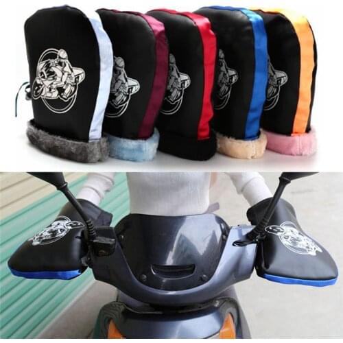 2pcs=1pair Waterproof Motorcycle Motor Handlebar Snowmobile Winter Hand Warm Covers Gloves Unisex