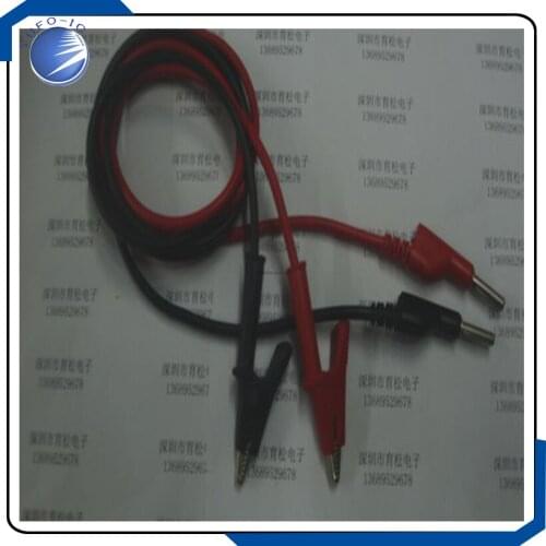 2PCS/lot(1 pair) The double A-B cable high voltage test wire cable high quality silica gel Alligator Clips Electrical Wires