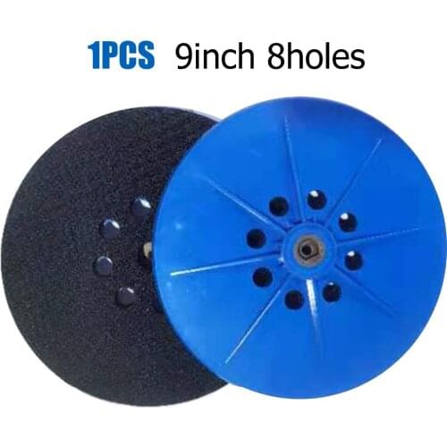 Buffing Pads Drywall Sander Hook Loop 8hole 9" 215mm Backup Pad With 6mm Thread Sanding Pad Discs For Metal Marble Glass Ceramic