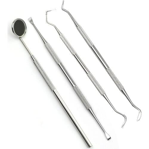 4Pcs Dental Mirror Dental Tool Set Mouth Mirror Dental Kit Instrument Dental Pick Dentist Prepare Tool Dropship